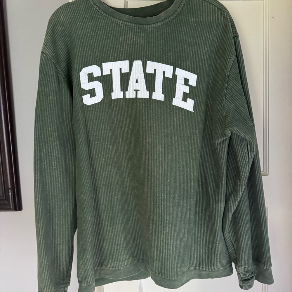 Corded crew sweatshirt